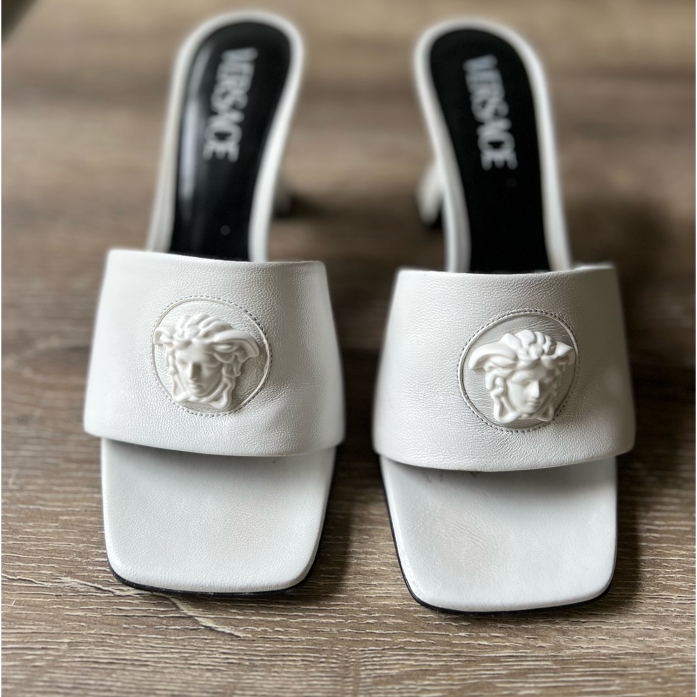 Versace Medusa white shoes